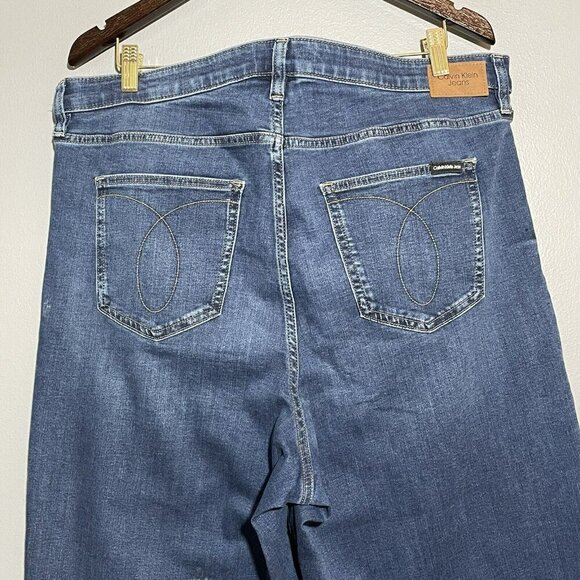 Calvin Klein Skinny Slim Jeans Women Plus Sz 20W High Rise Elastic Repreve Faded - Picture 4 of 12